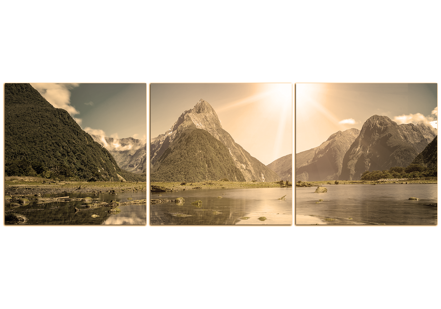 Obraz na plátně - Fjordy - panoráma Obraz na plátně - Fjordy - panoráma